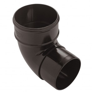 Downpipe Round Black 90D Bend 65mm